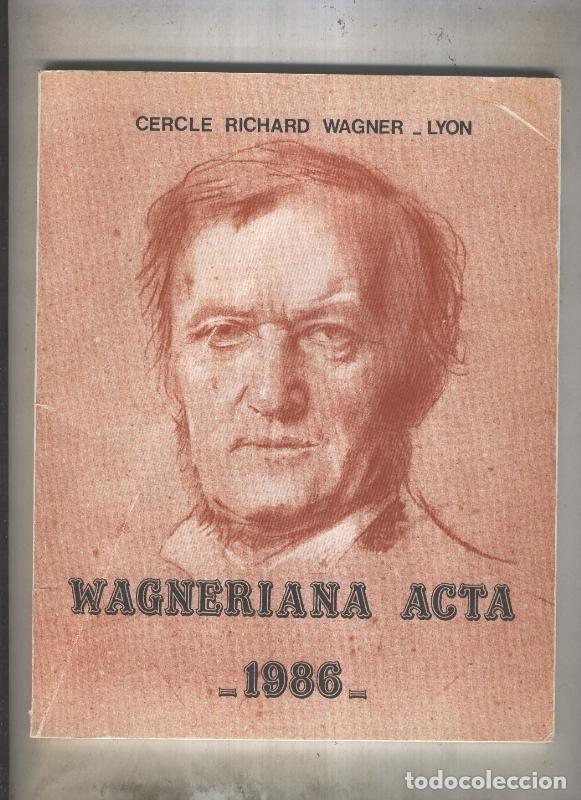 Libros: Wagneriana acta 1986 - Varios - Foto 1