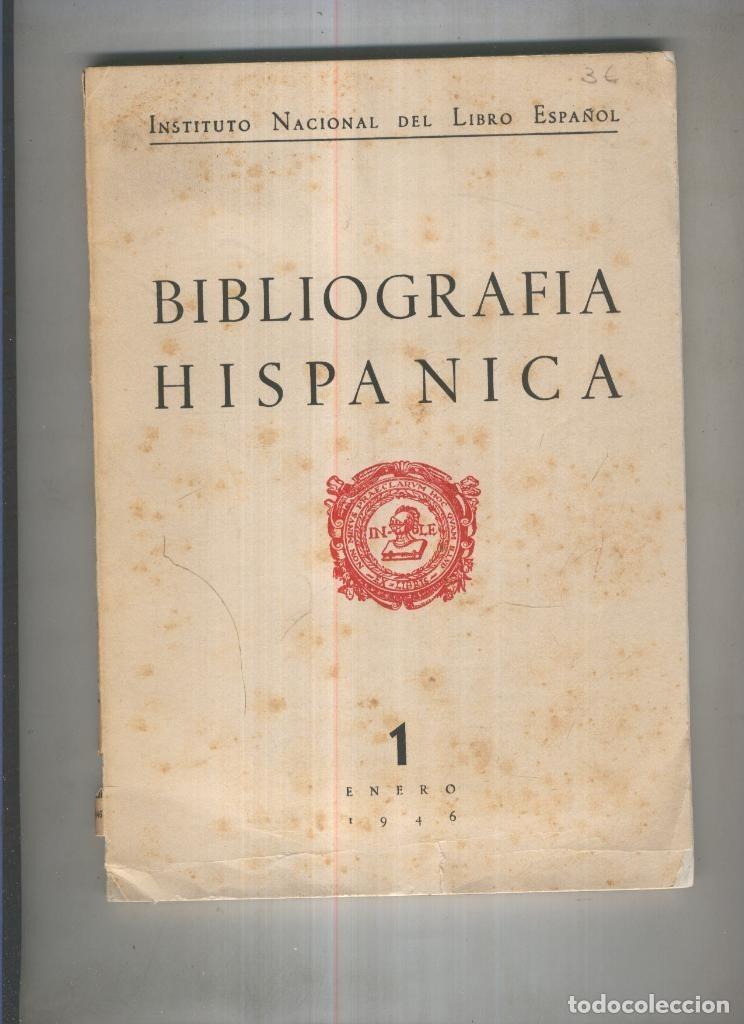 Libros: Bibliografia Hispanica numero 01: Enero 1946 - varios