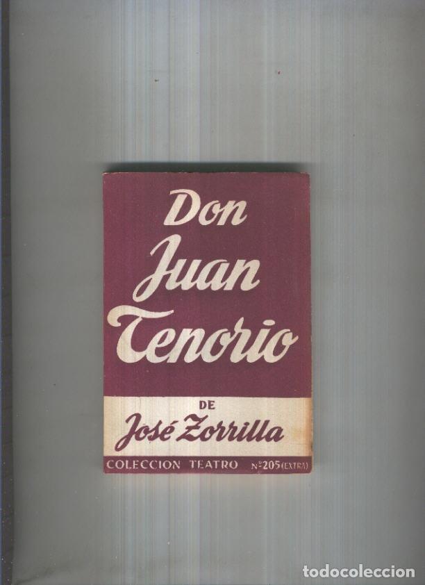 books: Teatro numero 205: Don Juan Tenorio (trozo roto en cubierta trasera) - Jose Zorrilla