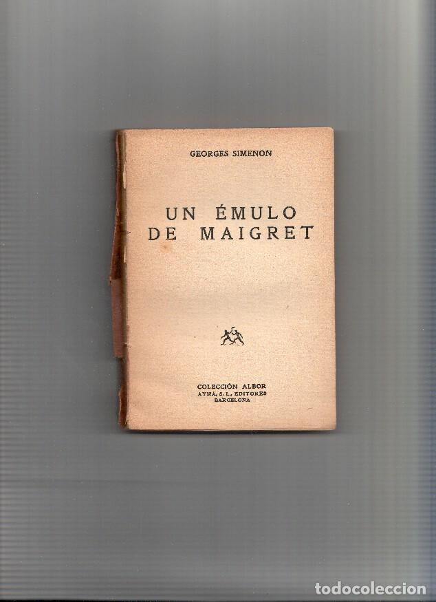 Libros: Coleccion Maigret SIN LA CUBIERTA: Un emulo de Maigret - Georges Simenon - Foto 1