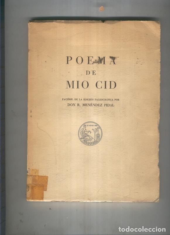 Libros: Poema de Mio Cid - R. Menendez Pidal - Foto 1