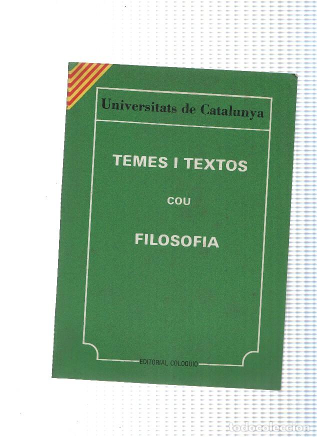 Libros: Temes i Textos COU Filosofia - Varios - Foto 1
