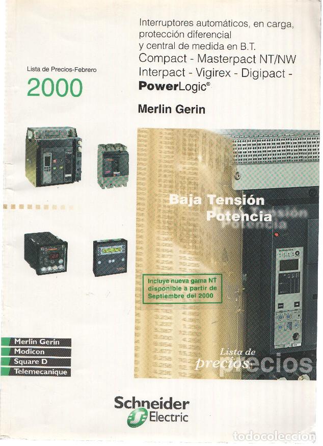 Libros: Catalogo: SCHNEIDER ELECTRIC: Interruptores automaticos en carga. Lista de precios 2000 - SCHNEIDER - Foto 1