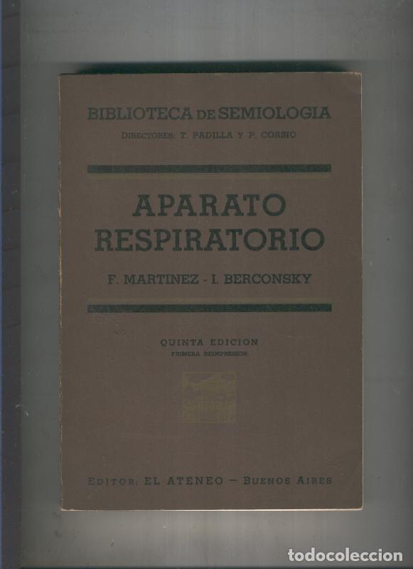Libri di seconda mano: Aparato Respiratorio - F. Martinez, I. Berconsky