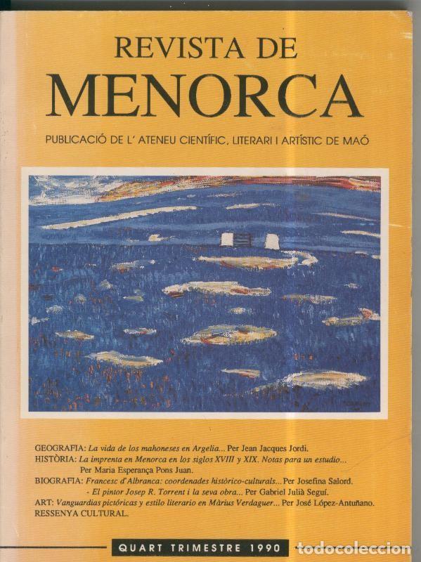 Libros: Revista de Menorca, quart trimestre 1990 - Varios - Foto 1