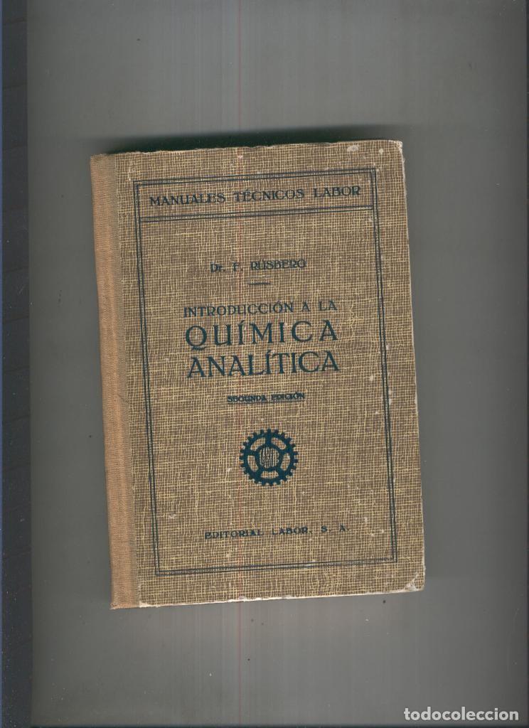 Libri di seconda mano: Introduccion a la quimica analitica - Dr. F. Rusberg