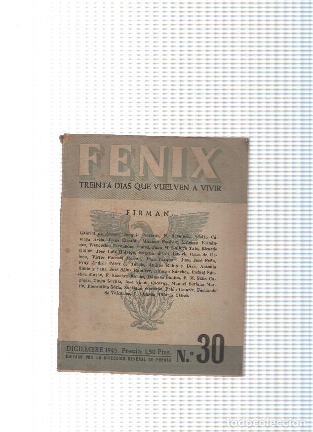 Livres: Fenix numero 30: Besar el suelo Patrio-El Papa y Espa&ntilde;a-Hombres forzudos-Nuevas orientaciones en - v
