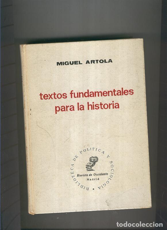 Livros em segunda m&atilde;o: Textos fundamentales para la historia - Miguel Artola
