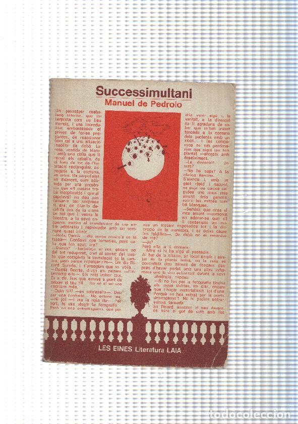 Libros: Col leccio Les Eines num. 67: Successimultani - Manuel de Pedrolo - Foto 1