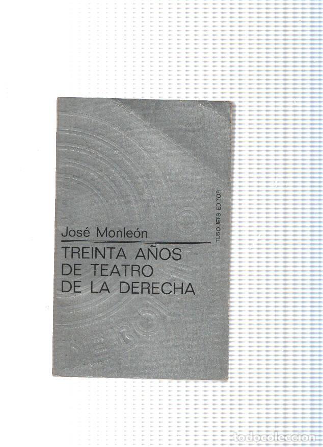 B&uuml;cher: Treinta a&ntilde;os de teatro de la derecha - Jose Monleon