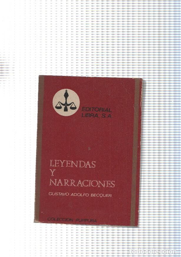 Libros: Leyendas y Narraciones de Becquer - Gustavo Adolfo Becquer - Foto 1