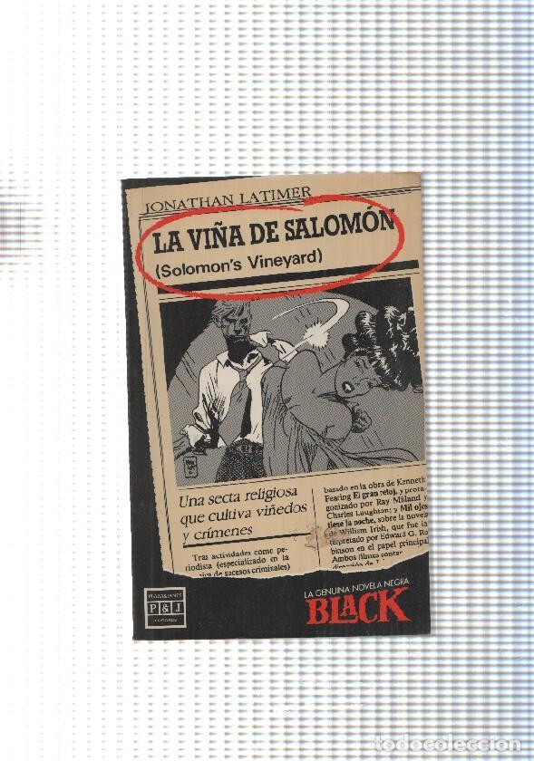 Libros: Black num.07: La vi&ntilde;a de Salomon - Jonathan Latimer - Foto 1