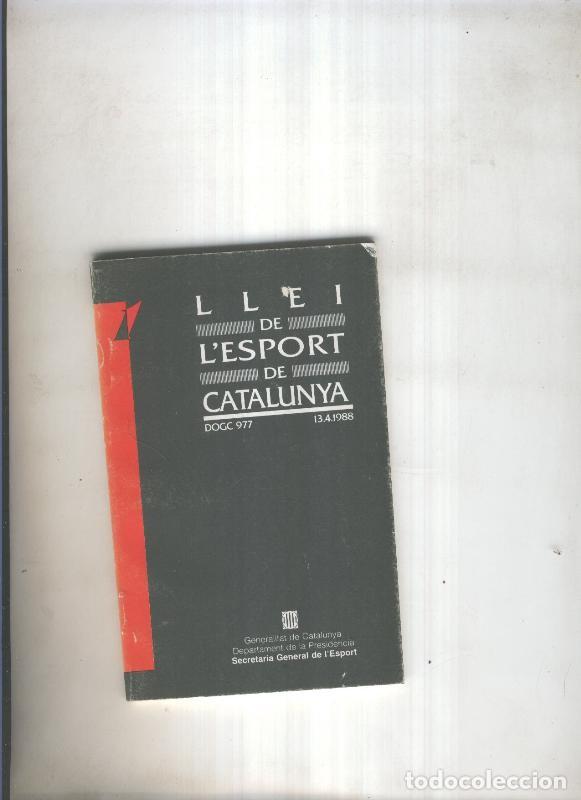 Libros: Llei de l esport de Catalunya - varios - Foto 1