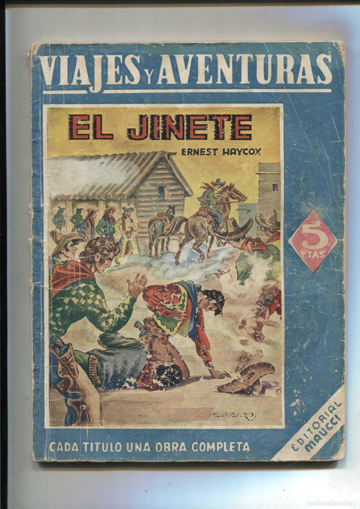 Livros em segunda m&atilde;o: Viajes y aventuras: El jinete (dibujos de Iranzo) (ejemplar aviejado) - Ernest Haycox