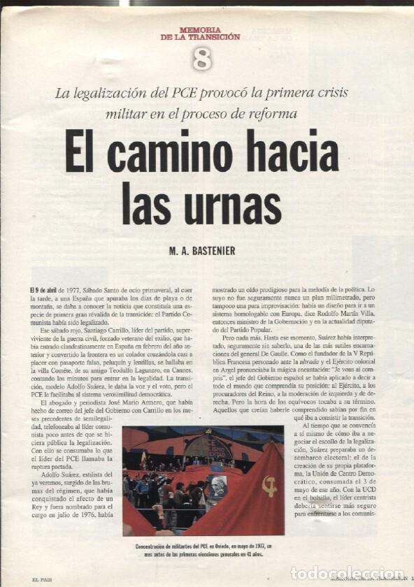 Libros: Memoria de la Transicion fasciculo 08: El camino hacia las urnas por M.A.Bastenier - varios