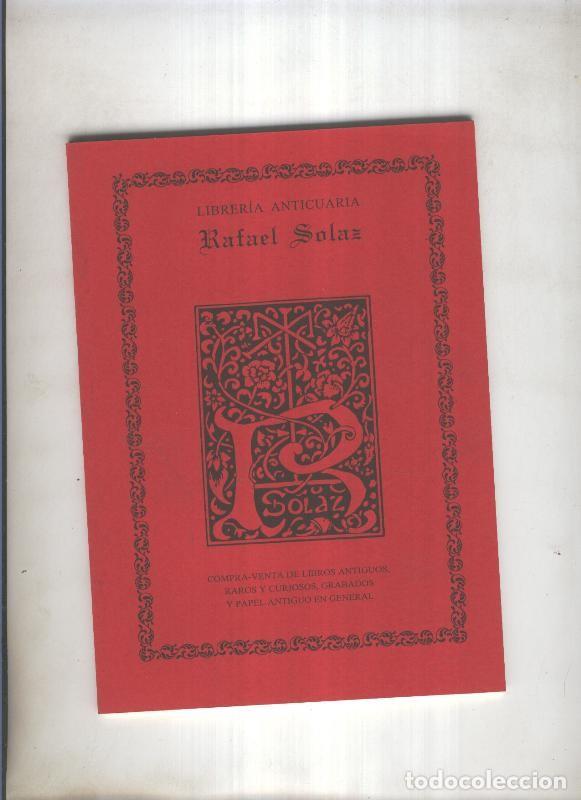 B&uuml;cher: Libreria anticuaria Rafael Solaz. Catalogo general 2005 - varios