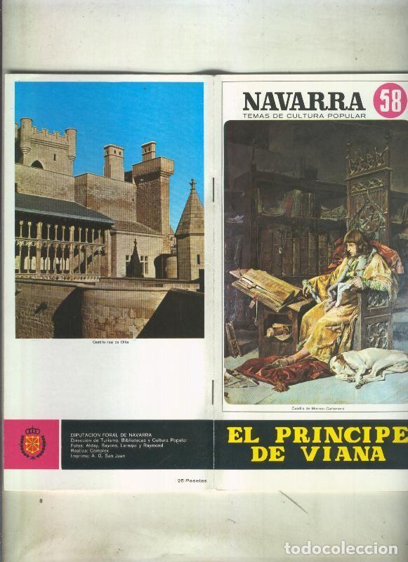 Libri di seconda mano: Navarra temas de cultura popular numero 058: El principe de Viana - Manuel Iribarren