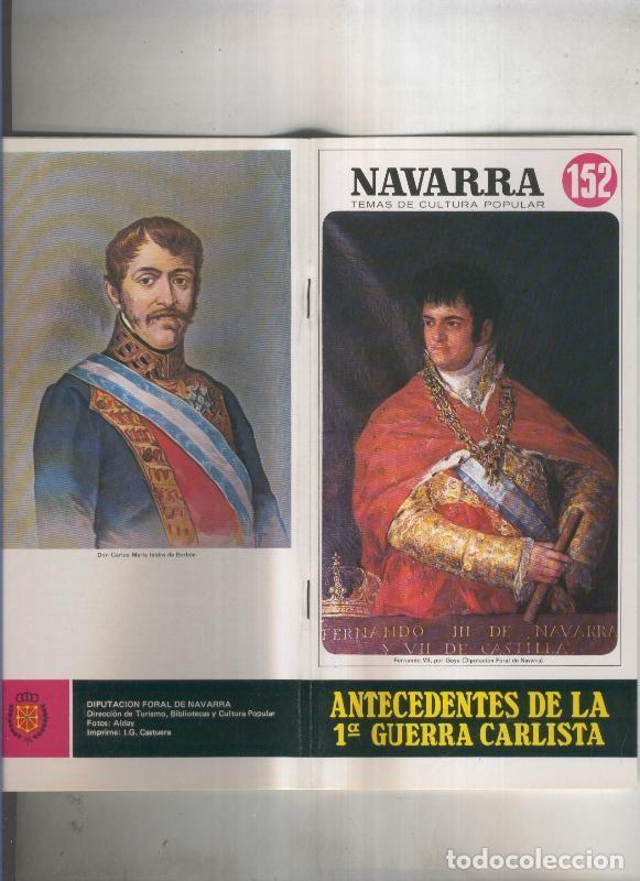books: Navarra temas de cultura popular numero 152: Antecedentes de la primera guerra carlista - Jaime del