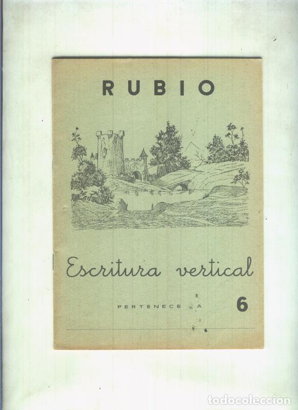 B&uuml;cher: Cuaderno de escritura numero 6: Escritura vertical - Rubio
