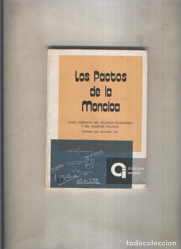 Libros: Los Pactos de la Moncloa - varios - Foto 1
