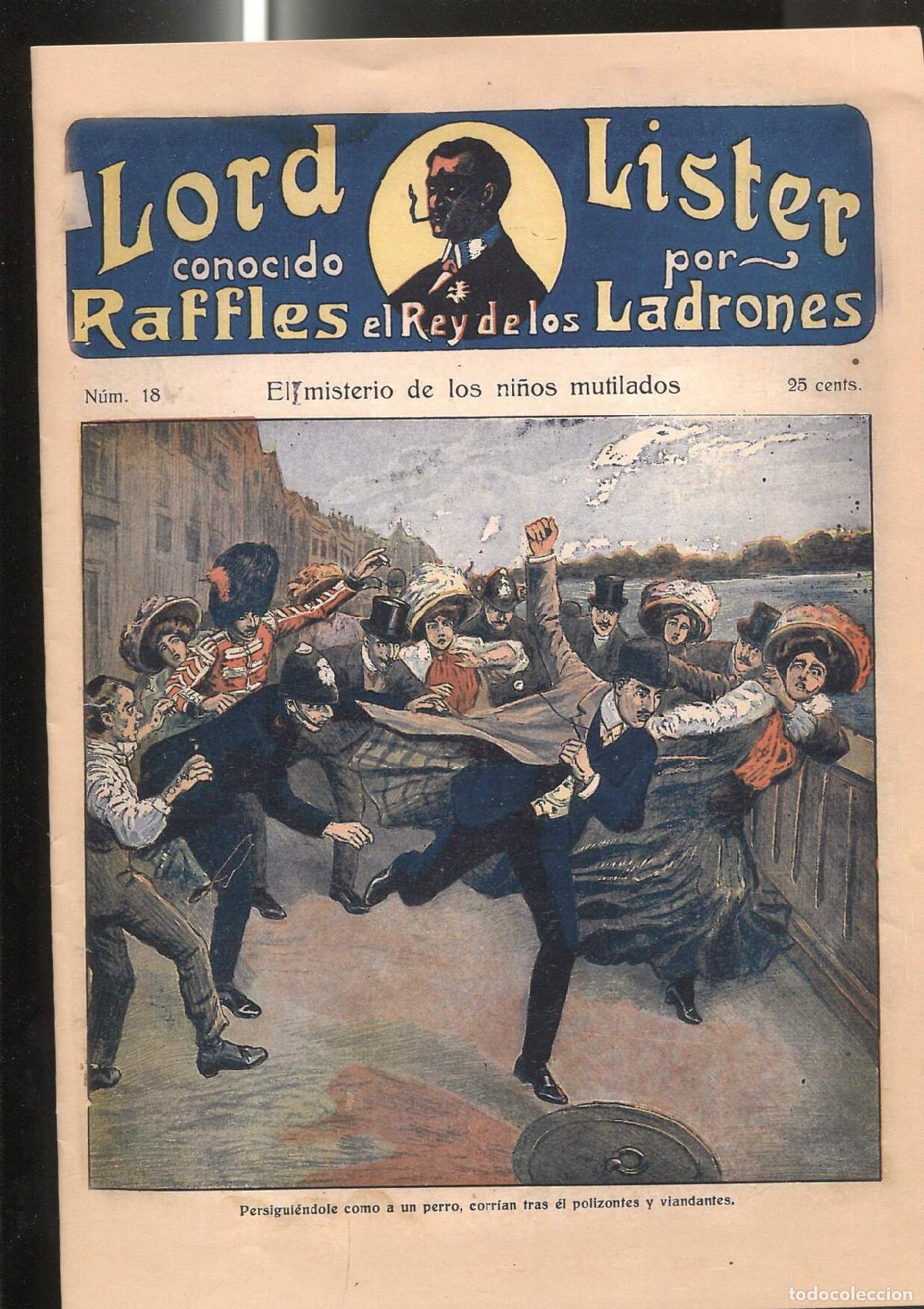 Libros: Facsimil: Lord Lister conocido por Raffles el rey de los ladrones numero 18: El misterio de los ni&ntilde;o
