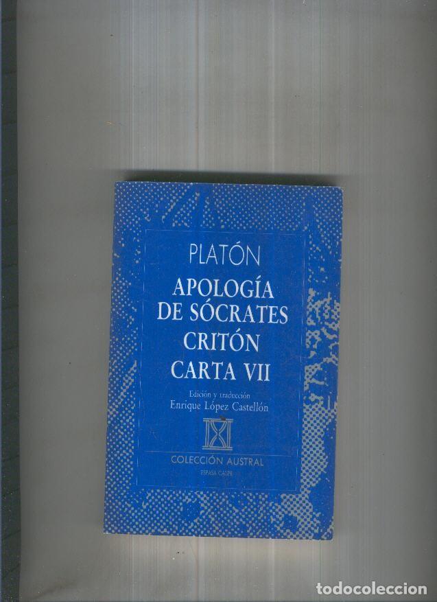 Libros: Apologia de Socrates Criton Carta VII - Platon - Foto 1