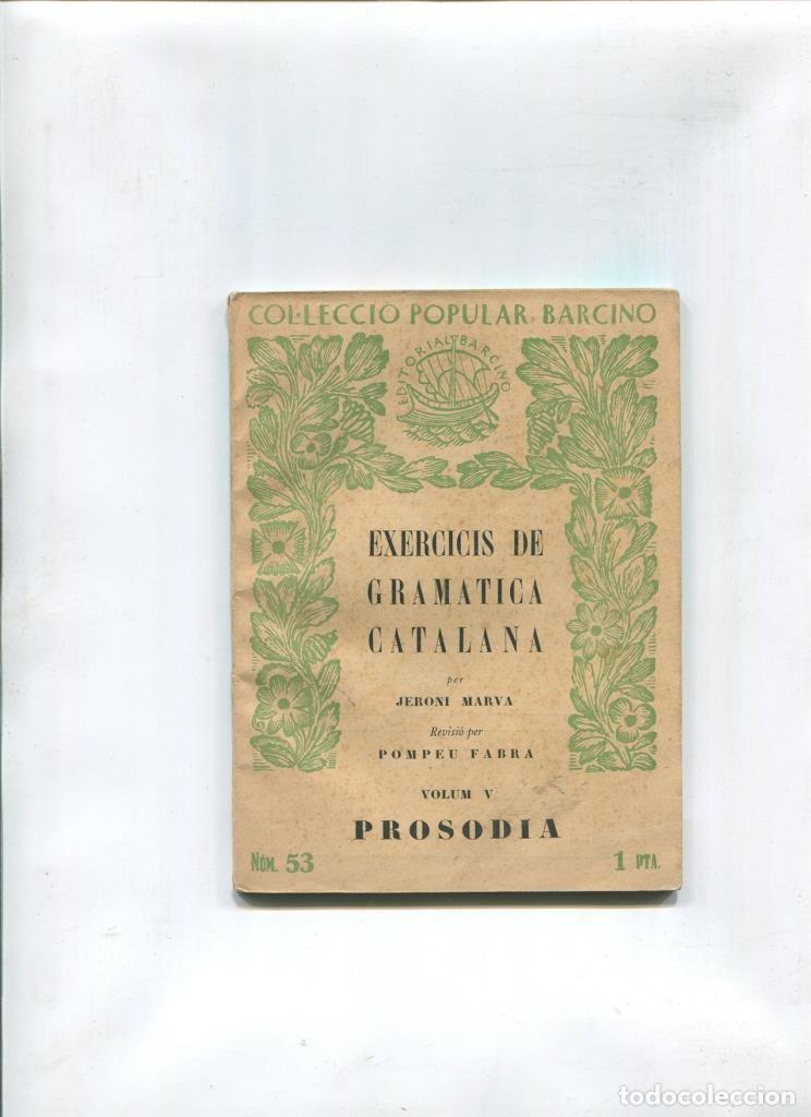 Libros: Popular Barcino: Exercicis de Gramatica Catalana - Jeroni Marva - Foto 1