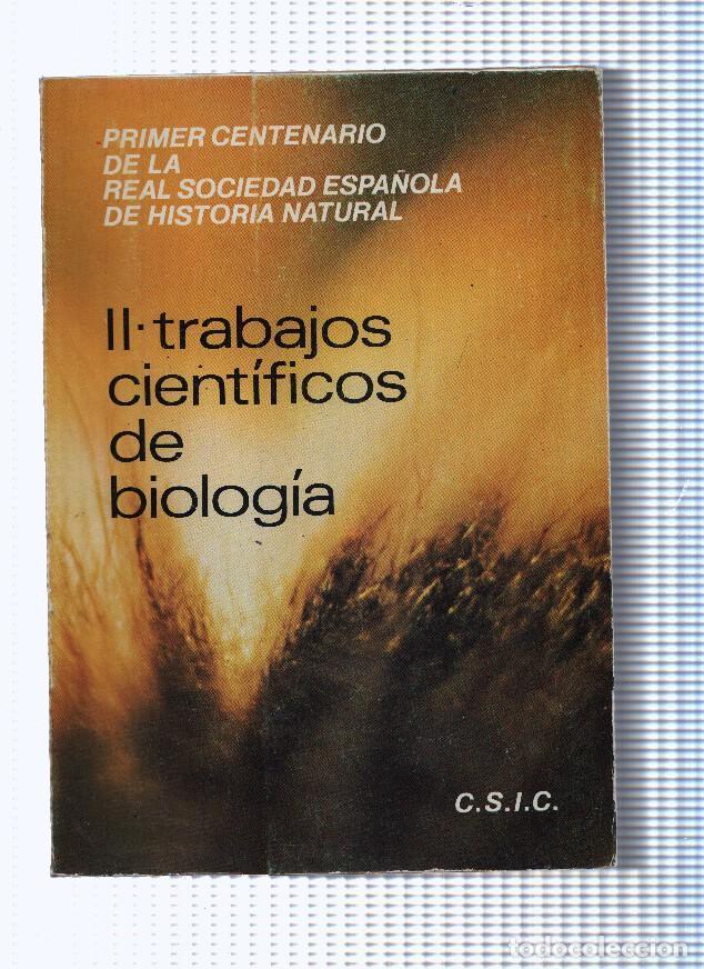 Libros: Primer centenario de la Real sociedad espa&ntilde;ola de Historia Natural: II Trabajos cientificos de biolo