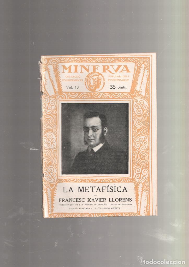 books: Revista Minerva volumen 13: La metafisica - Francesc Xavier Llortens