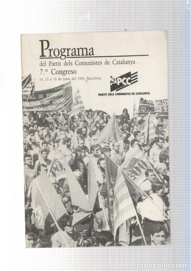 Libros: Programa del Partit dels Comunistes de Catalunya, 7&ordm; congreso - varios - Foto 1