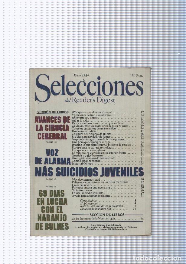 B&uuml;cher: Selecciones del Readers Digest: 1984 mayo: Por que se suicidan los jovenes- Avan- - Varios