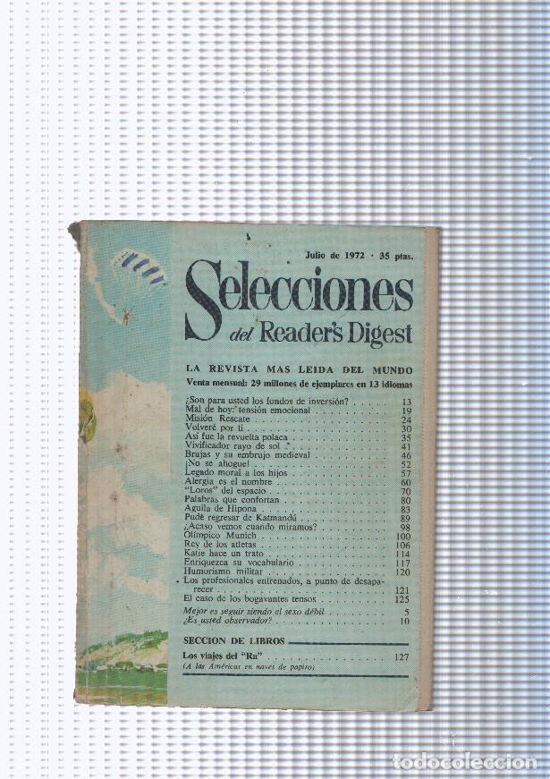 Libri di seconda mano: Selecciones del Readers Digest, numero 380, julio 1972: Son para usted los fondos de inversion- - V