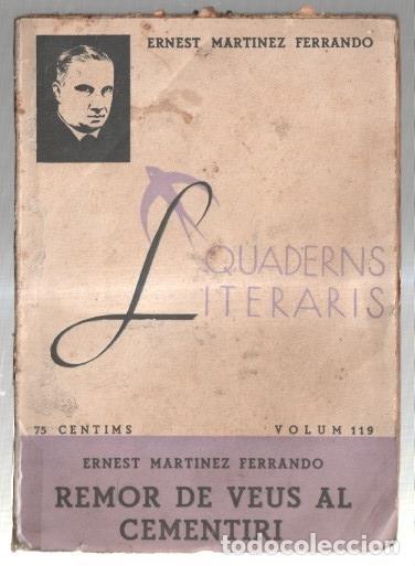 Libri di seconda mano: Quaderns Literaris numero 119: Remor de veus al cementiri - Ernest Martinez Ferrando