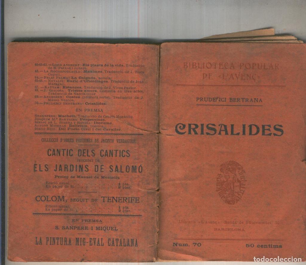 Libros: Crisalides - Prudenci Bertrana - Foto 1
