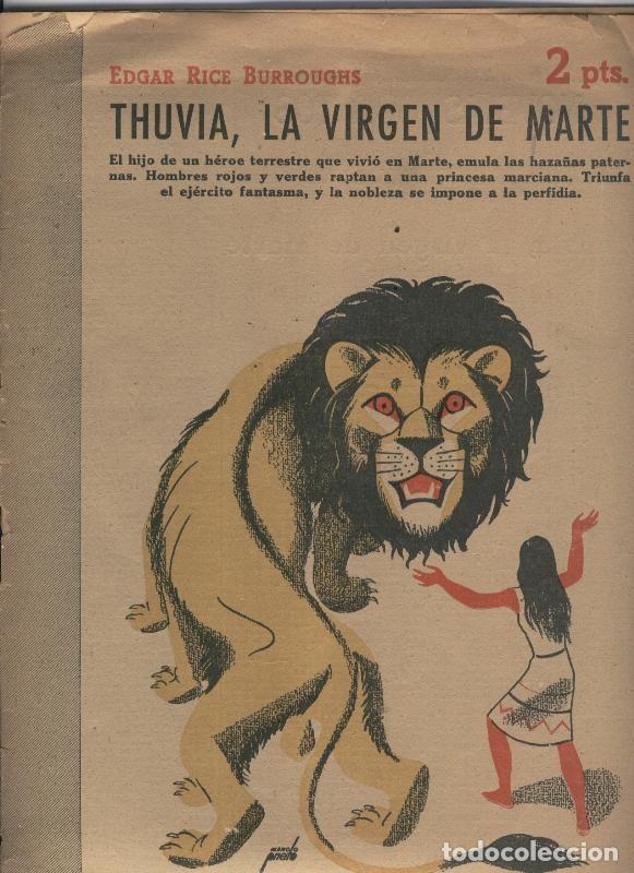Libri di seconda mano: Thuvia, la virgen de marte (cubierta suelta y con algun roto en la misma) - Edgar Rice Burrough