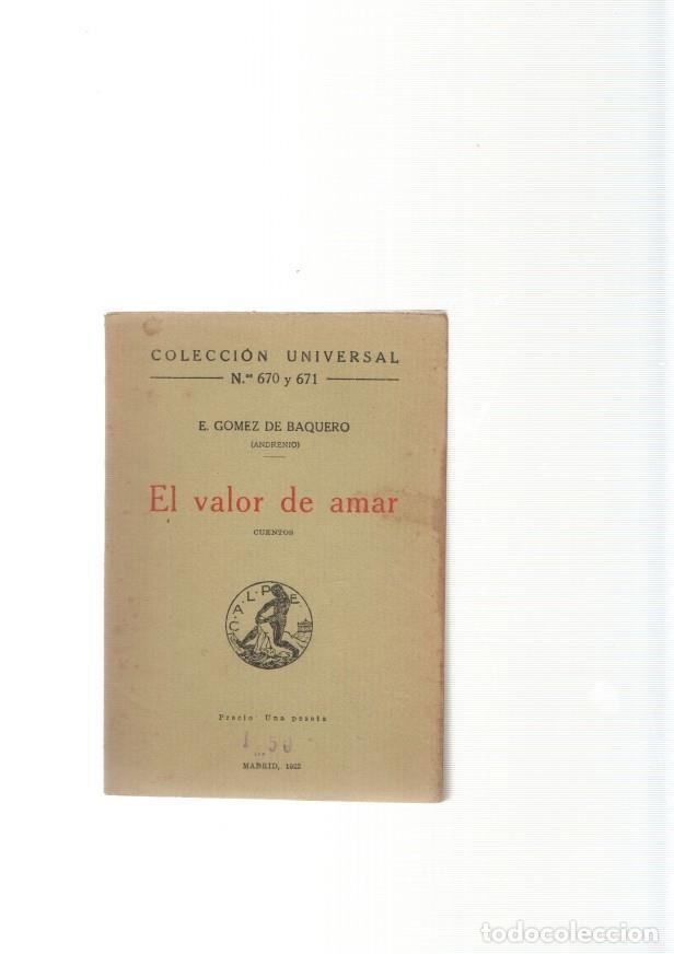 Libros: El valor de amar - E. Gomez de Baquero - Foto 1
