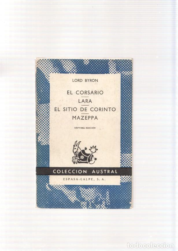 Libros: El Corsario- Lara- El sitio de Corinto- Mazeppa - Lord Byron