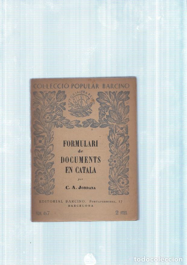 Libros: Formulari de documents en catala - C.A: Jordana - Foto 1
