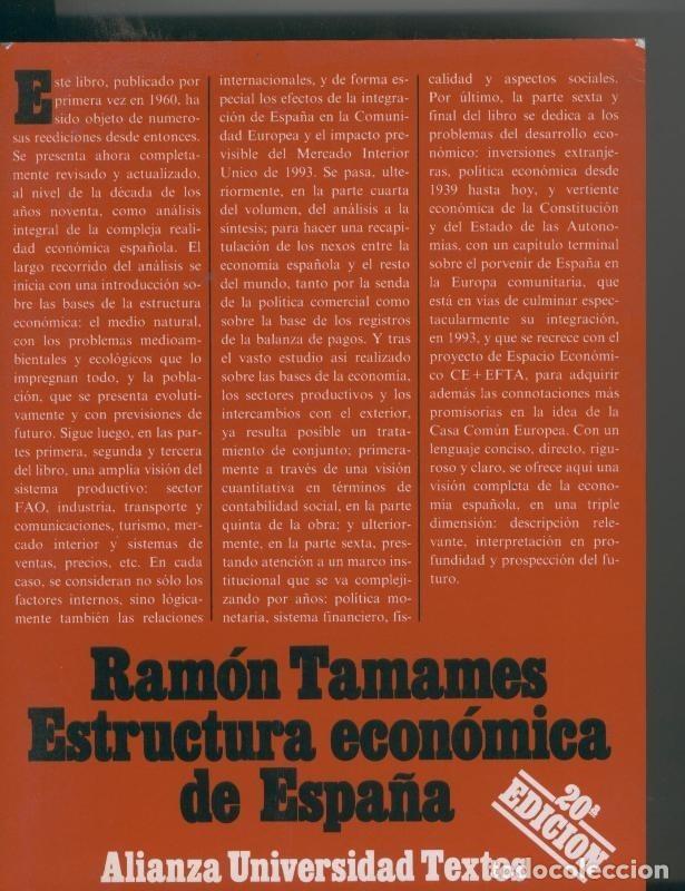 Libri di seconda mano: Estructura economica de Espa&ntilde;a - Ramon Tamames