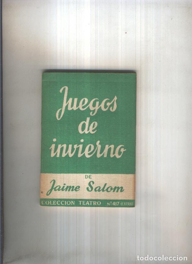 B&uuml;cher: Teatro numero 417: Juegos de invierno - Jaime Salom