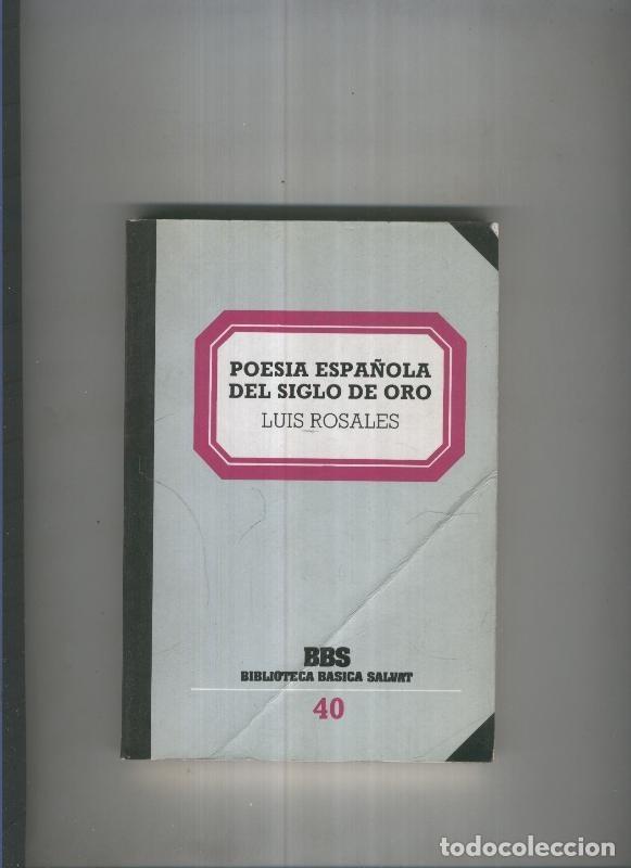 Libros: Poesia espa&ntilde;ola del siglo de oro - Luis Rosales
