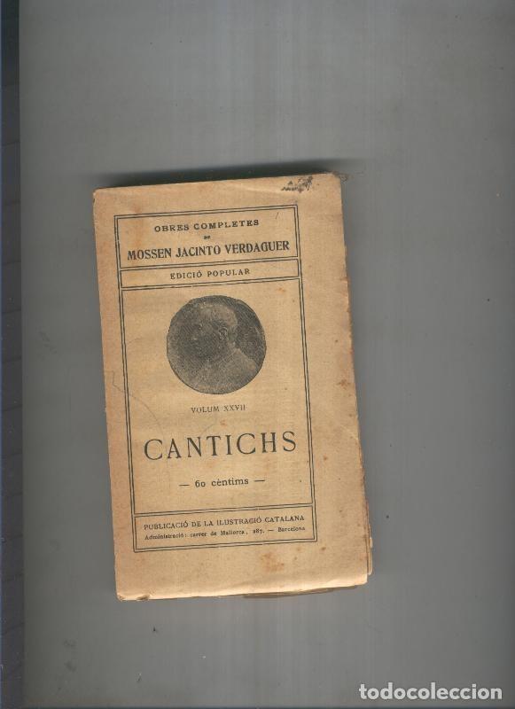 Livros em segunda m&atilde;o: Cantichs Volum XXVII - Mossen Jacinto Verdaguer