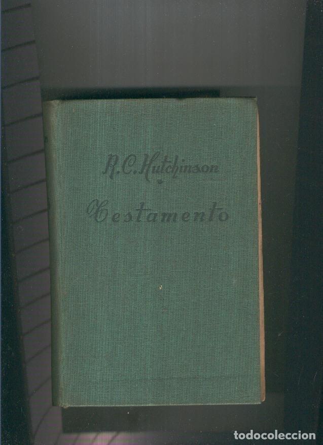 Libros: Testamento - R.,C. Hutchinson - Foto 1