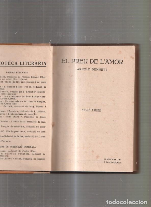 Libros: El preu de l amor. volum primer - Arnold Bennett - Foto 1