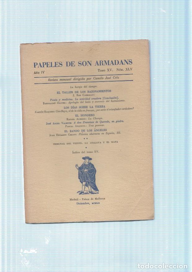 Livros em segunda m&atilde;o: Papeles de son Armadans Tomo15, numero 45 contiene: La baraja del tiempo- - varios
