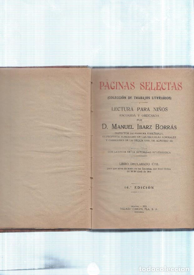 B&uuml;cher: Paginas selectas - Manuel Ibarz Borras