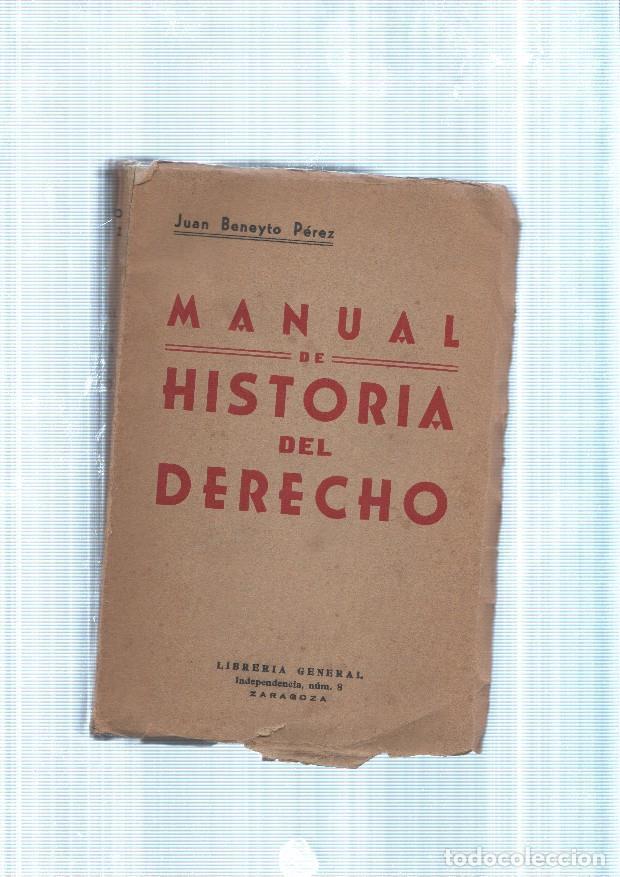 Libros: Manual de historia del derecho - varios - Foto 1