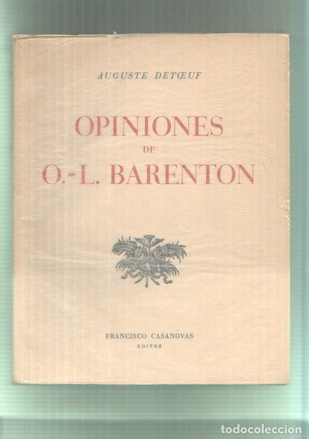 Libros: Opiniones de O.L. Barenton - Auguste Det Oeuf - Foto 1