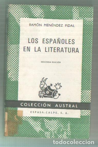 B&uuml;cher: Los espa&ntilde;oles en la Literatura - Ramon Menendez Pidal