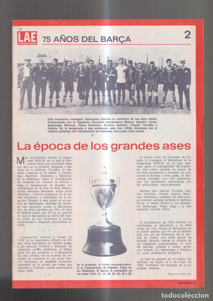 Livres: LAE: 75 a&ntilde;os del Bar&ccedil;a numero 02. La epoca de los grandes ases - varios